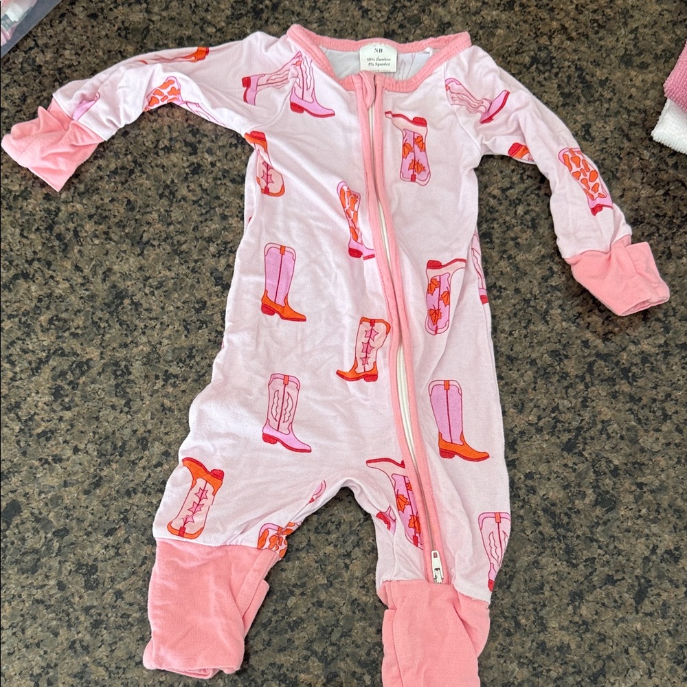 Pink Cowboy Boot Bamboo sleeper